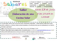 LA ESCUELA DE SABERES ORGANIZA UN TALLER DE ELABORACIÓN DE UNA COCINA SOLAR
