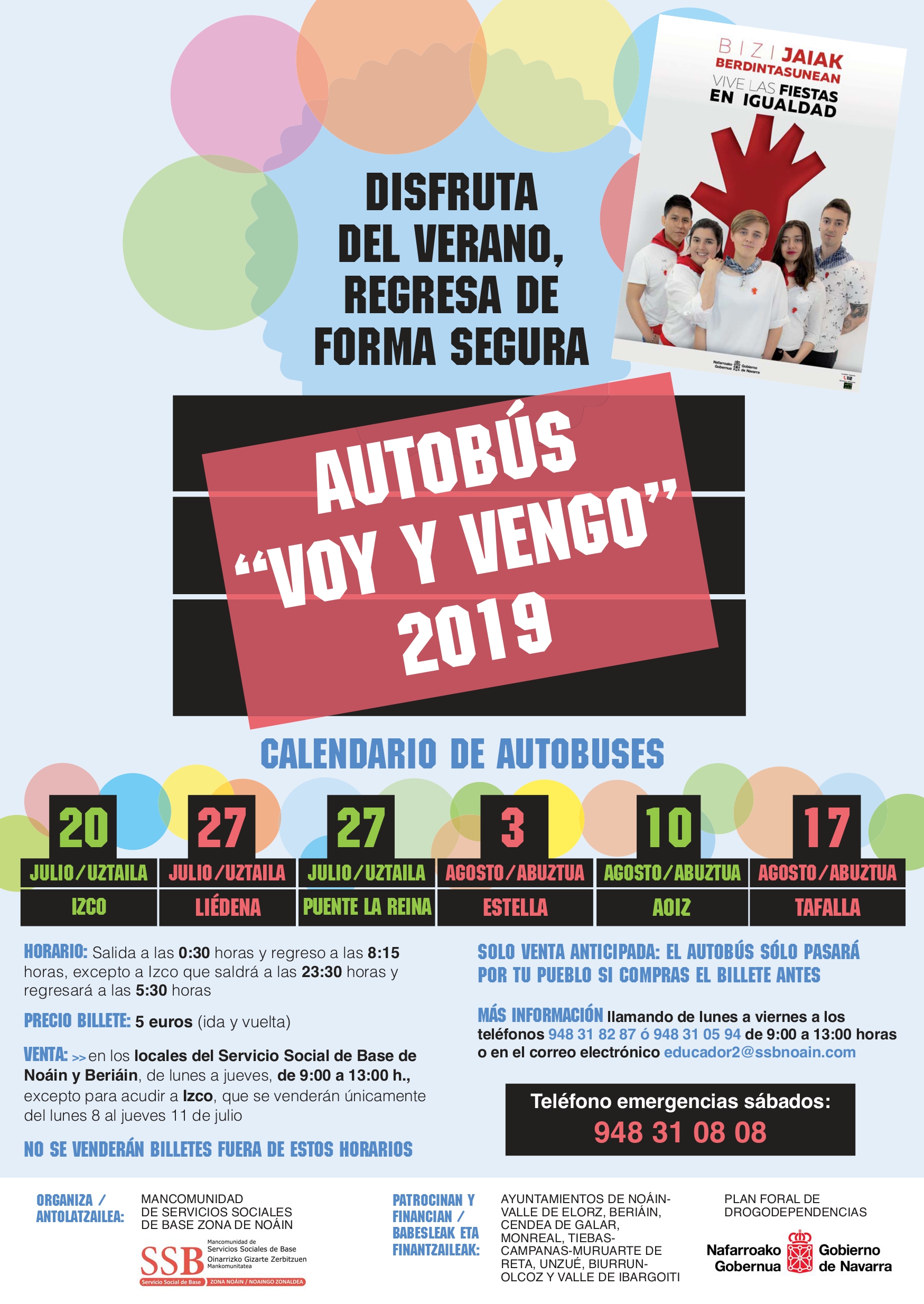 SE PONE EN MARCHA EL SERVICIO DE AUTOBÚS ‘VOY Y VENGO’ PARA JULIO Y AGOSTO