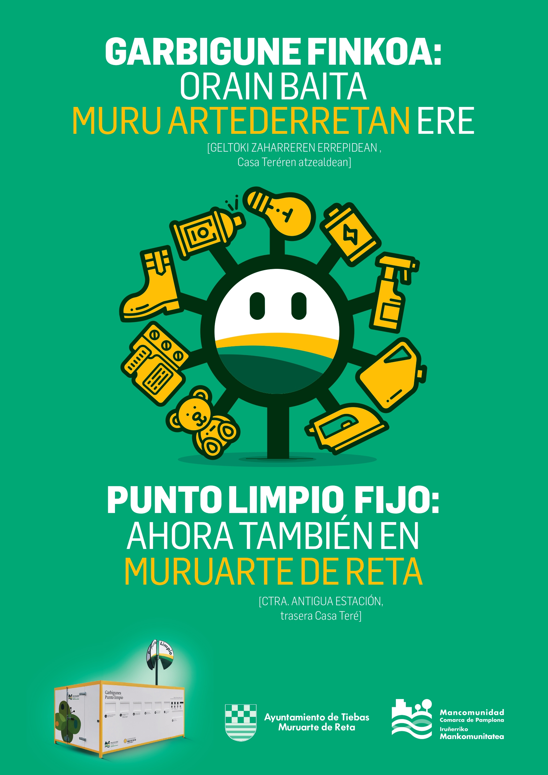MURUARTE DE RETA CONTARÁ CON UN NUEVO PUNTO LIMPIO FIJO DESDE EL VIERNES 3 DE JULIO
