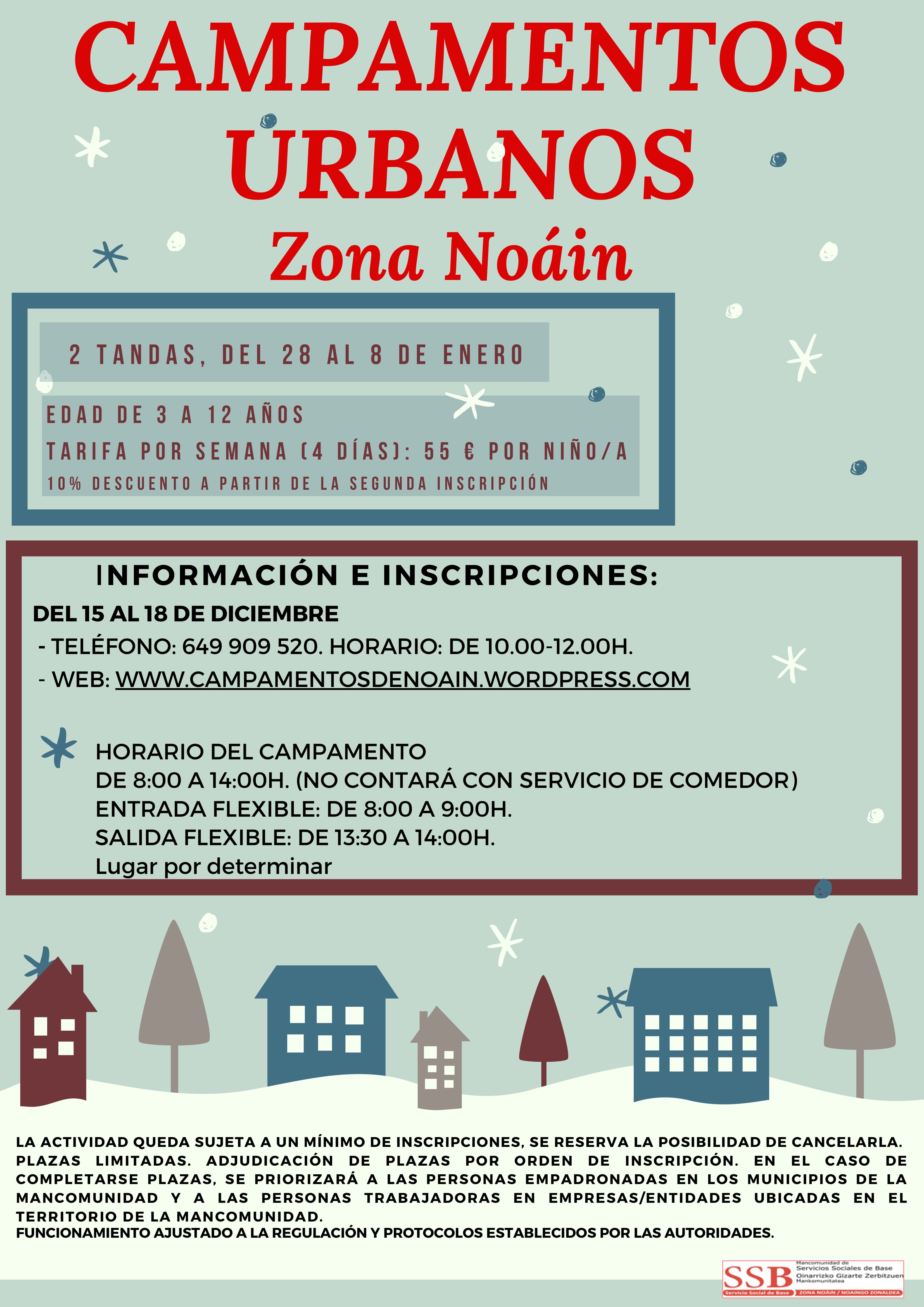 LA MANCOMUNIDAD DEL SERVICIO SOCIAL DE BASE PROGRAMA CAMPAMENTOS URBANOS PARA NAVIDAD LA MANCOMUNIDAD DEL SERVICIO SOCIAL DE BASE PROGRAMA CAMPAMENTOS URBANOS PARA NAVIDAD