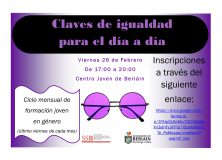 LA MANCOMUNIDAD ORGANIZA UN CICLO DE SESIONES DE FORMACIÓN EN IGUALDAD PARA JÓVENES