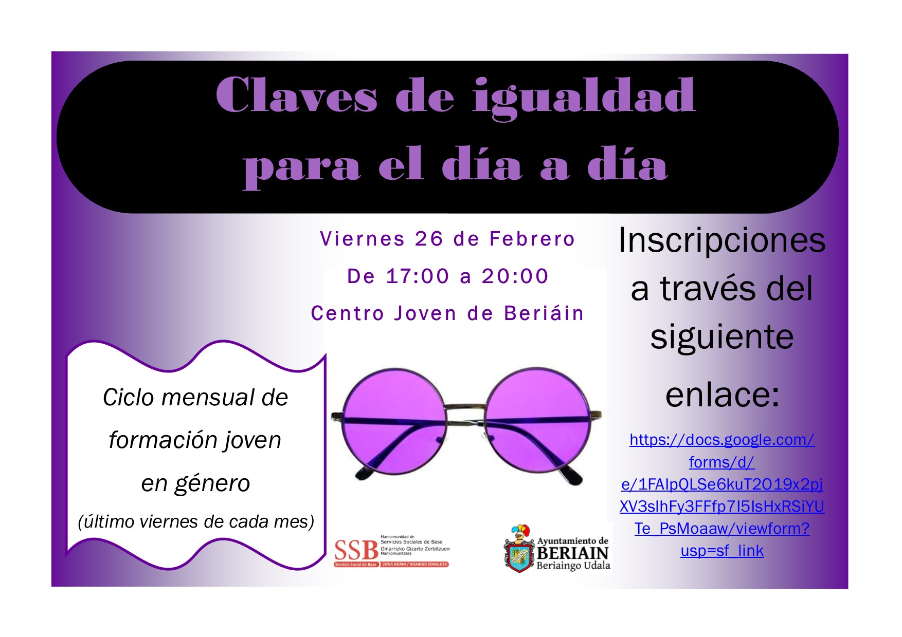 LA MANCOMUNIDAD ORGANIZA UN CICLO DE SESIONES DE FORMACIÓN EN IGUALDAD PARA JÓVENES