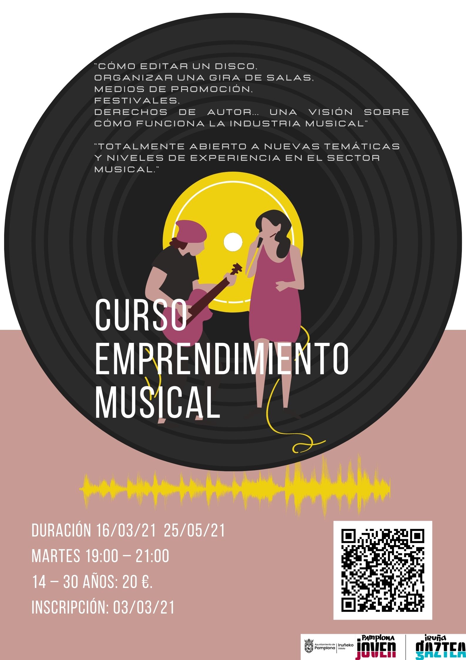 EL AYUNTAMIENTO DE PAMPLONA ORGANIZA UN CURSO DE EMPRENDIMIENTO MUSICAL