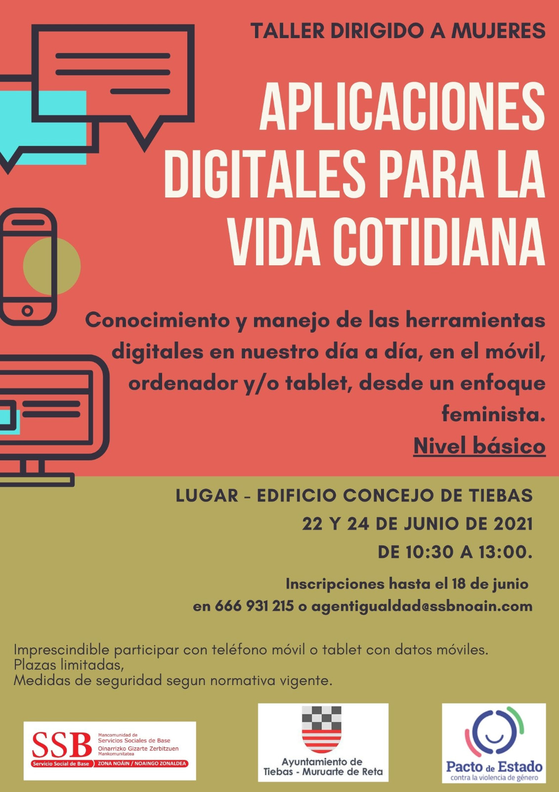 ABIERTO EL PLAZO DE INSCRIPCIÓN PARA UN TALLER DE APLICACIONES DIGITALES DIRIGIDO A MUJERES
