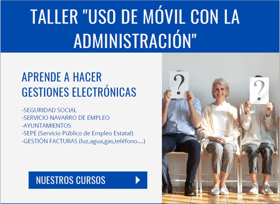 ABIERTO EL PLAZO DE INSCRIPCIÓN PARA EL TALLER ‘USO DEL MÓVIL CON LA ADMINISTRACIÓN’, PARA MAYORES DE 50 AÑOS ABIERTO EL PLAZO DE INSCRIPCIÓN PARA EL TALLER ‘USO DEL MÓVIL CON LA ADMINISTRACIÓN’, PARA MAYORES DE 50 AÑOS