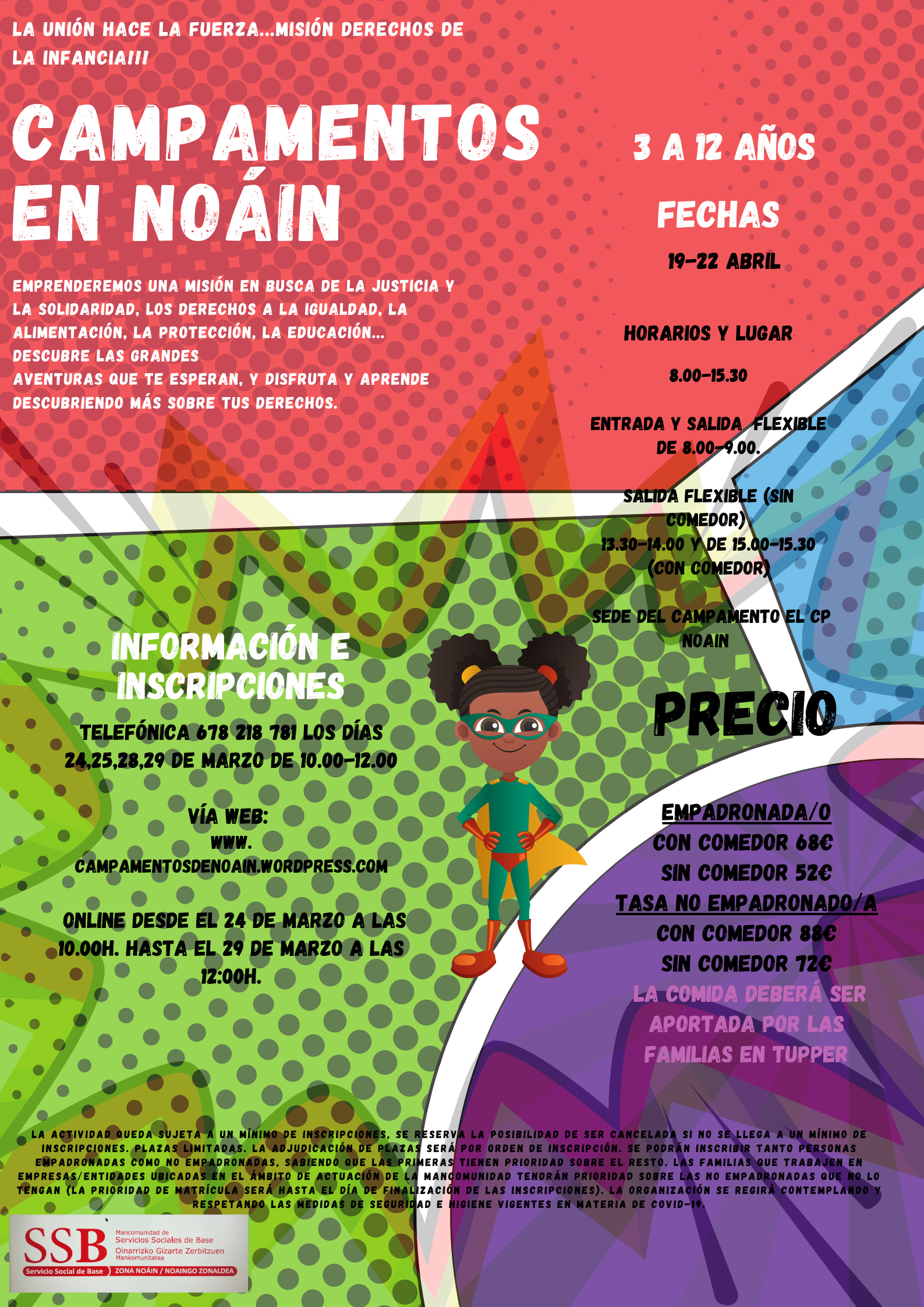 LA MANCOMUNIDAD DEL SERVICIO SOCIAL DE BASE PROGRAMA UN CAMPAMENTO URBANO PARA SEMANA SANTA
