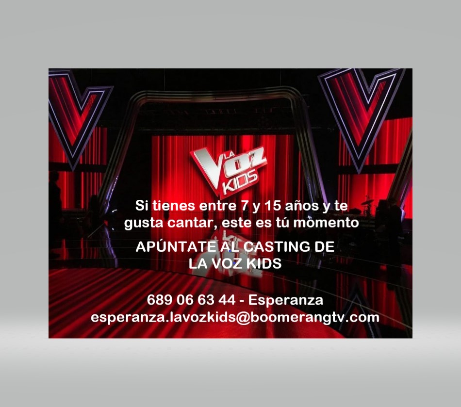 ‘LA VOZ KIDS’ BUSCA LA MEJOR VOZ INFANTIL POR TODA ESPAÑA ‘LA VOZ KIDS’ BUSCA LA MEJOR VOZ INFANTIL POR TODA ESPAÑA
