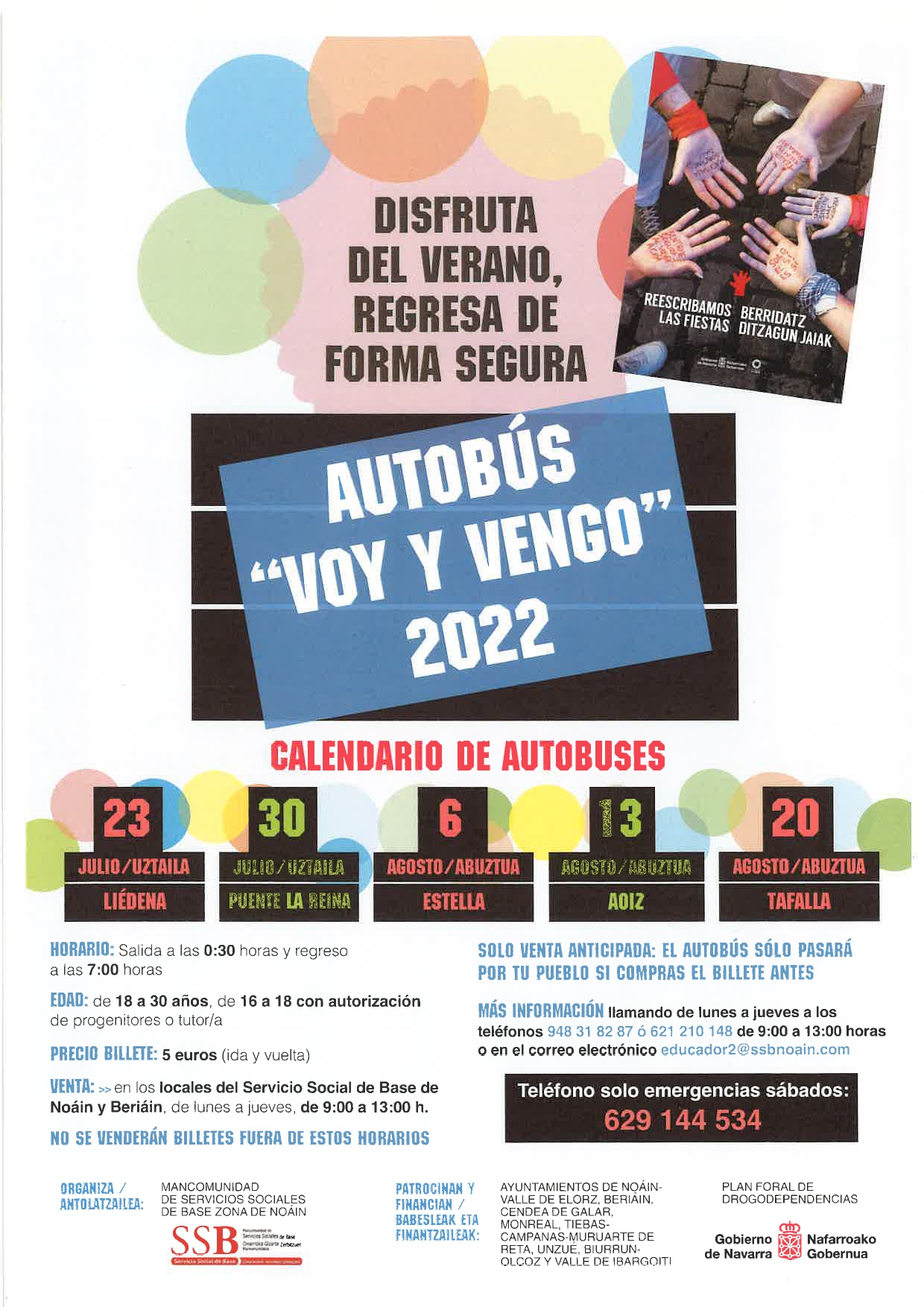 NUEVA EDICIÓN DEL ‘VOY Y VENGO’ PARA EL VERANO DE 2022 NUEVA EDICIÓN DEL ‘VOY Y VENGO’ PARA EL VERANO DE 2022