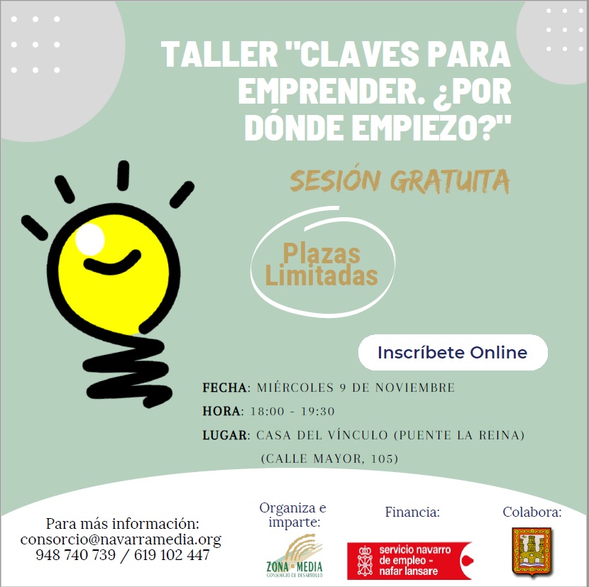 EL CONSORCIO DE DESARROLLO DE LA ZONA MEDIA ORGANIZA UN TALLER SOBRE CLAVES PARA EMPRENDER EL CONSORCIO DE DESARROLLO DE LA ZONA MEDIA ORGANIZA UN TALLER SOBRE CLAVES PARA EMPRENDER