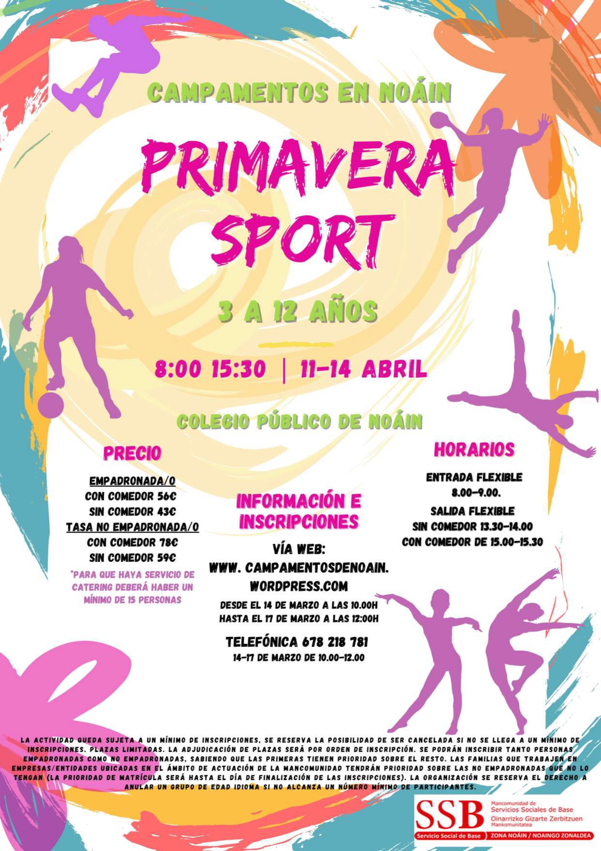 ‘PRIMAVERA SPORT’ EN LOS CAMPAMENTOS URBANOS DE MANCOMUNIDAD PARA LA SEMANA SANTA