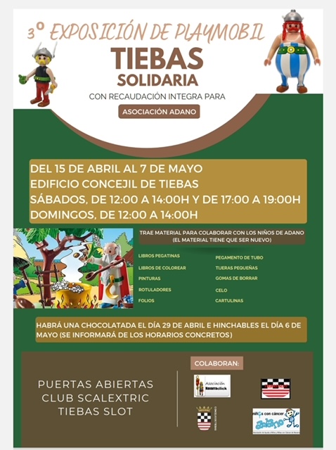 EXPOSICIÓN SOLIDARIA DE PLAYMOBIL EN EL EDIFICIO DEL CONCEJO DE TIEBAS EXPOSICIÓN SOLIDARIA DE PLAYMOBIL EN EL EDIFICIO DEL CONCEJO DE TIEBAS