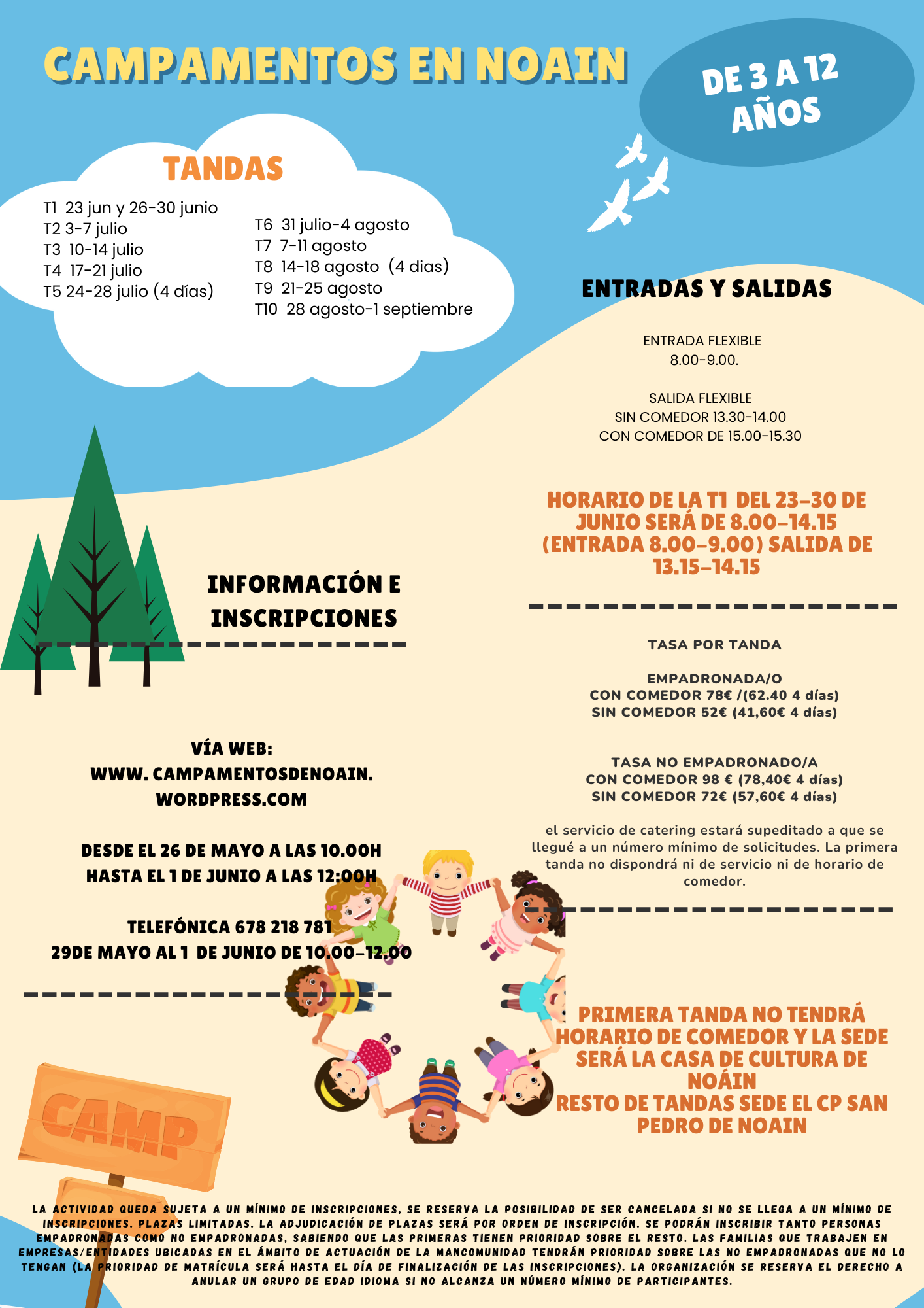 ABIERTO EL PLAZO DE INSCRIPCIÓN DE LOS CAMPAMENTOS URBANOS DE NOAIN ABIERTO EL PLAZO DE INSCRIPCIÓN DE LOS CAMPAMENTOS URBANOS DE NOAIN