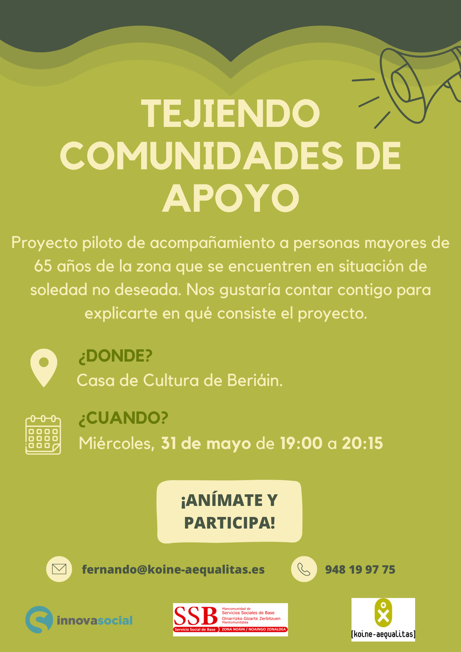 PRESENTACIÓN DEL PROYECTO ‘TEJIENDO COMUNIDADES DE APOYO’ PRESENTACIÓN DEL PROYECTO ‘TEJIENDO COMUNIDADES DE APOYO’