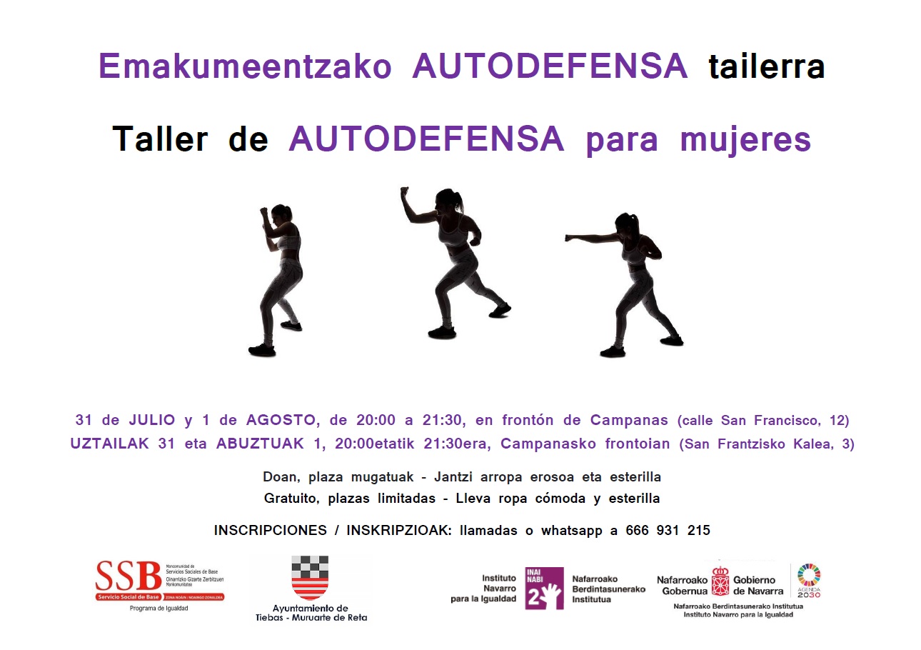 TALLER GRATUITO DE AUTODEFENSA PARA MUJERES