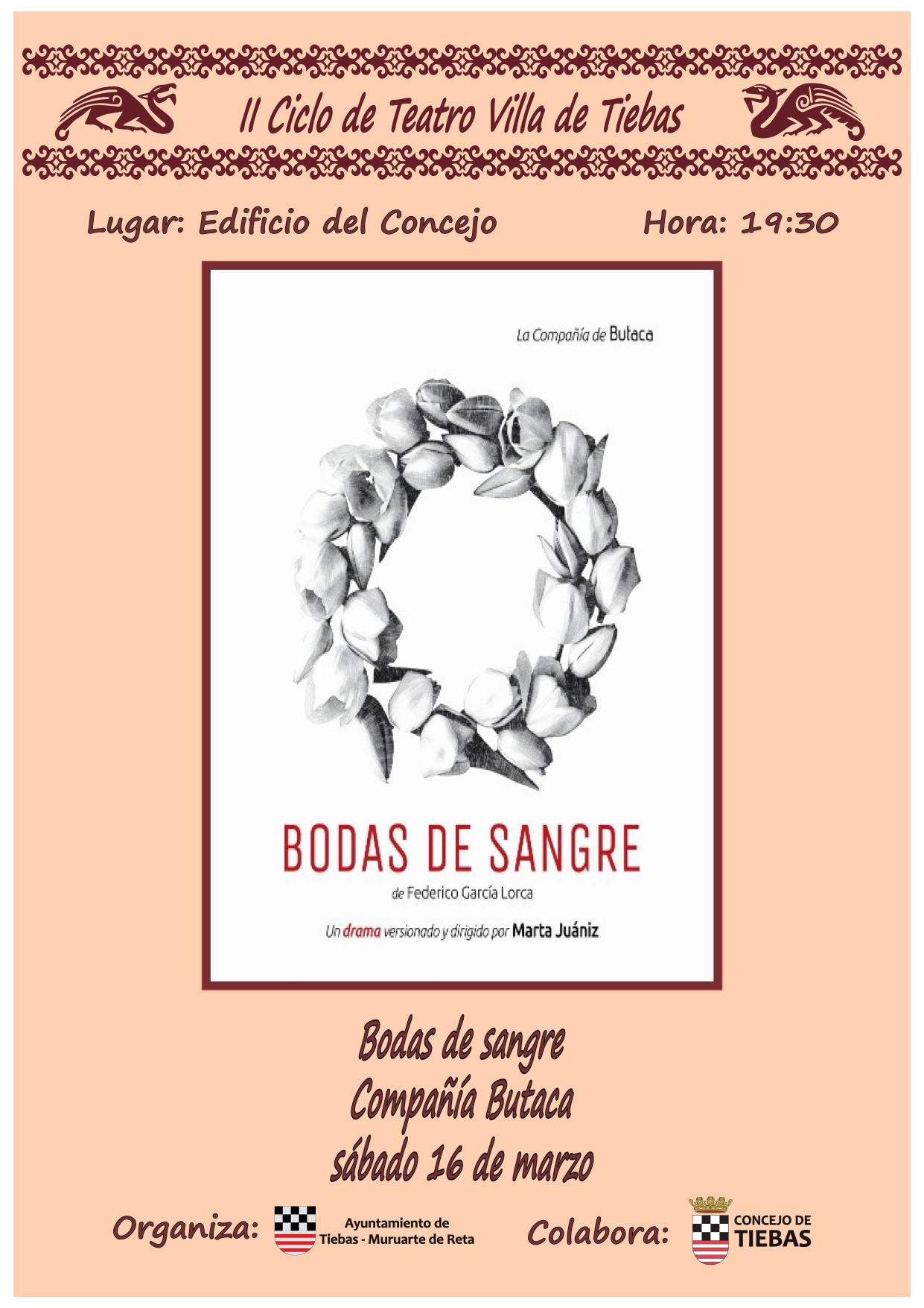 LA OBRA ‘BODAS DE SANGRE’ SUBIRÁ A ESCENA EL SÁBADO 16 DE MARZO EN TIEBAS