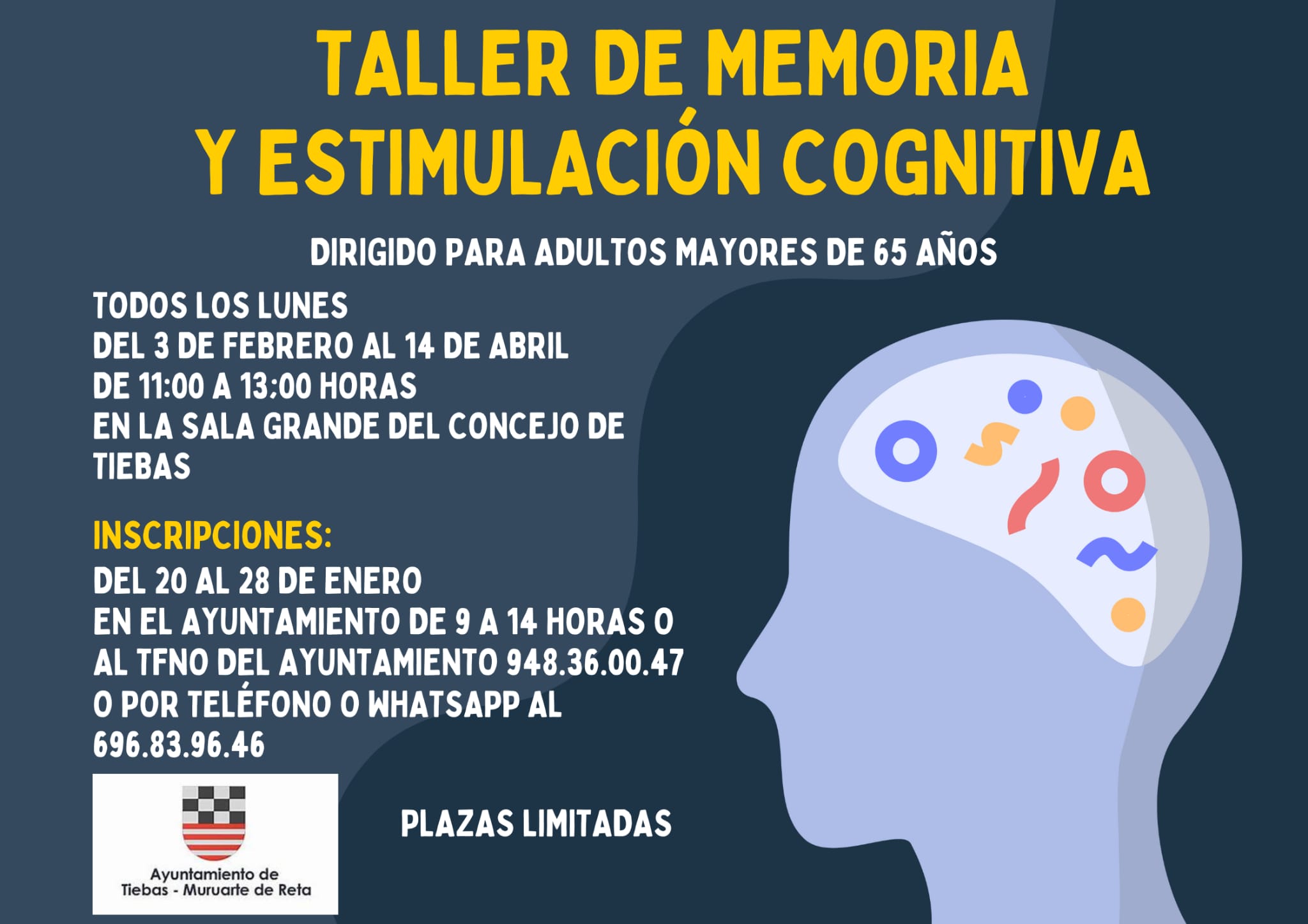 ABIERTO EL PLAZO DE INSCRIPCIÓN PARA UN TALLER DE MEMORIA Y ESTIMULACIÓN COGNITIVA ABIERTO EL PLAZO DE INSCRIPCIÓN PARA UN TALLER DE MEMORIA Y ESTIMULACIÓN COGNITIVA
