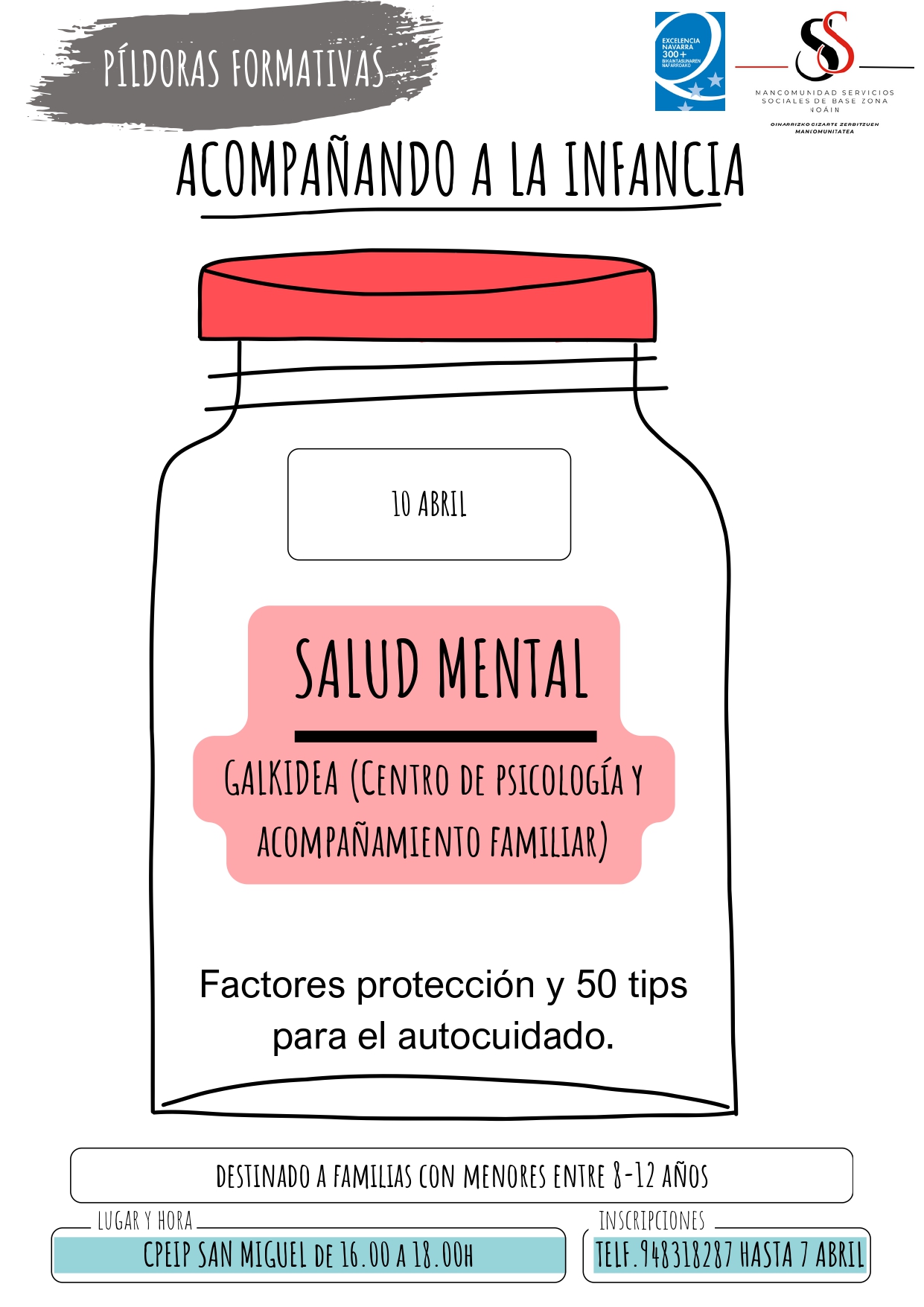 PÍLDORA FORMATIVA ‘ACOMPAÑANDO A LA INFANCIA’: SALUD MENTAL