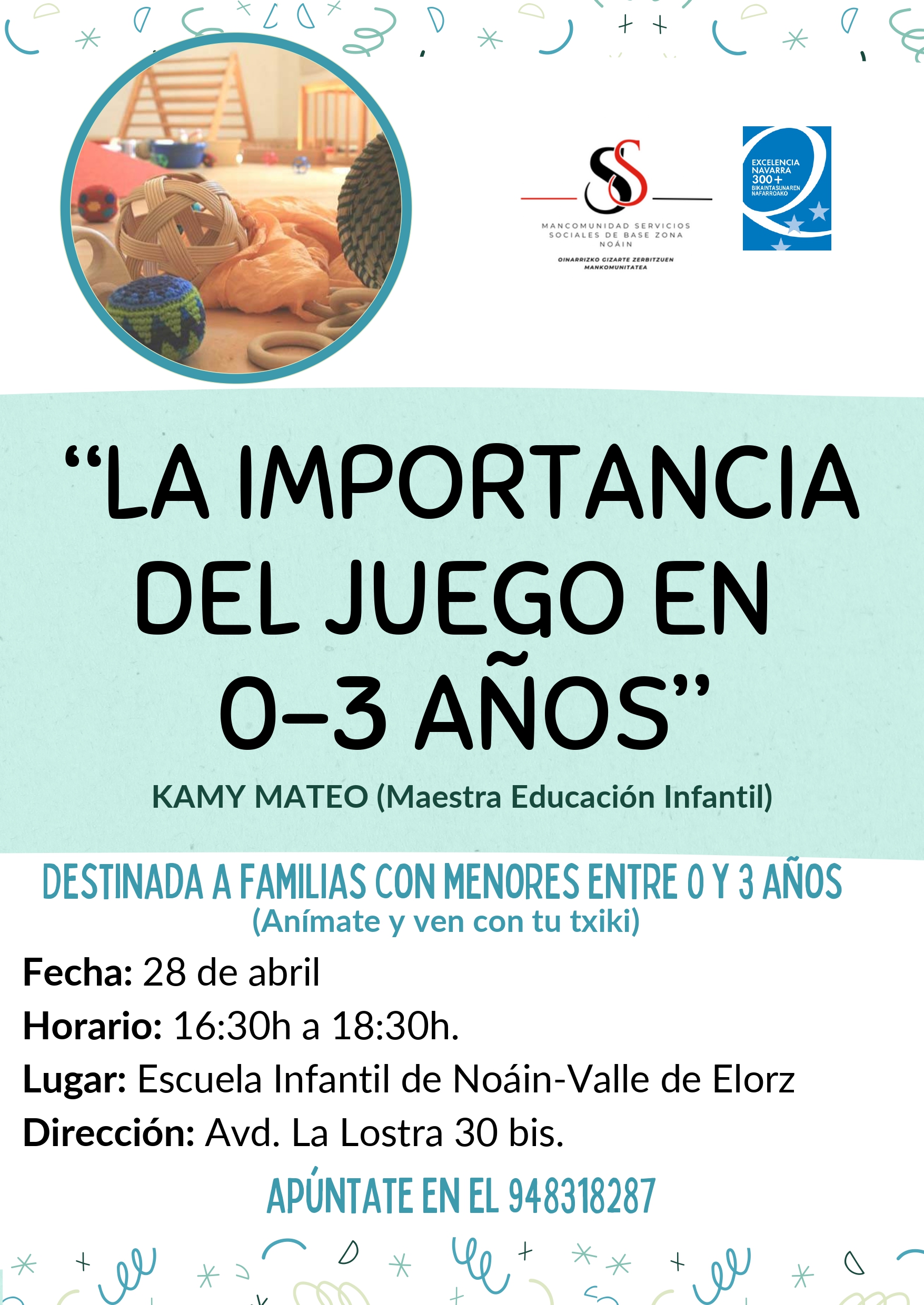 SESIÓN ‘LA IMPORTANCIA DEL JUEGO EN 0-3 AÑOS’ SESIÓN ‘LA IMPORTANCIA DEL JUEGO EN 0-3 AÑOS’