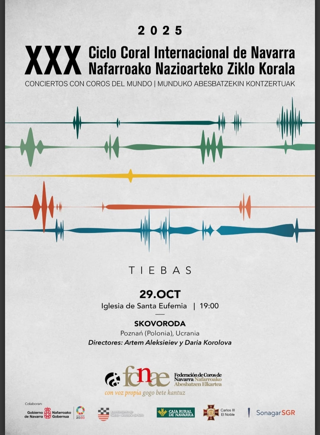 TIEBAS ACOGE UN CONCIERTO CON UN CORO DE POLONIA Y UCRANIA