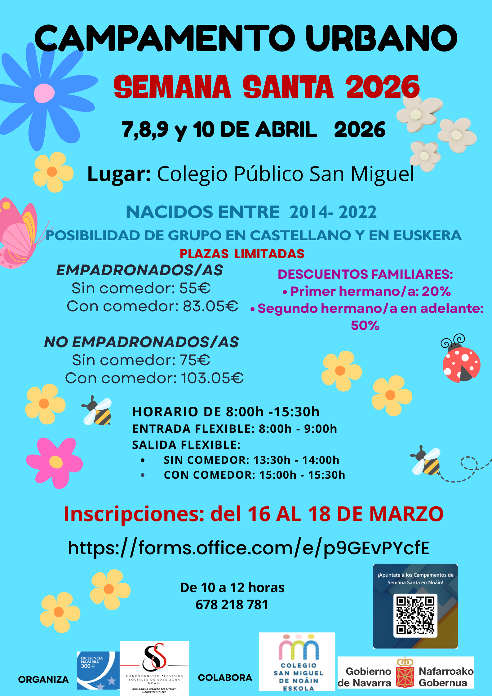 CAMPAMENTO URBANO DE SEMANA SANTA ORGANIZADO POR LA MANCOMUNIDAD DEL SERVICIO SOCIAL DE BASE