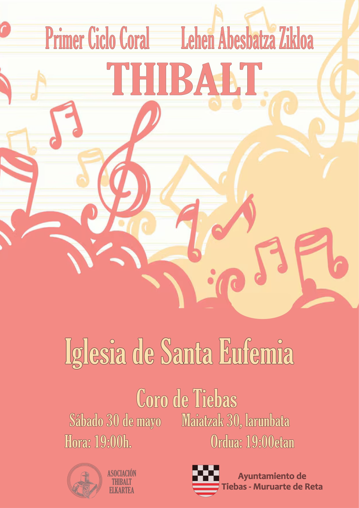 LA IGLESIA SANTA EUFEMIA ACOGE EL PRIMER CICLO CORAL THIBALT EL SÁBADO 30 DE MAYO