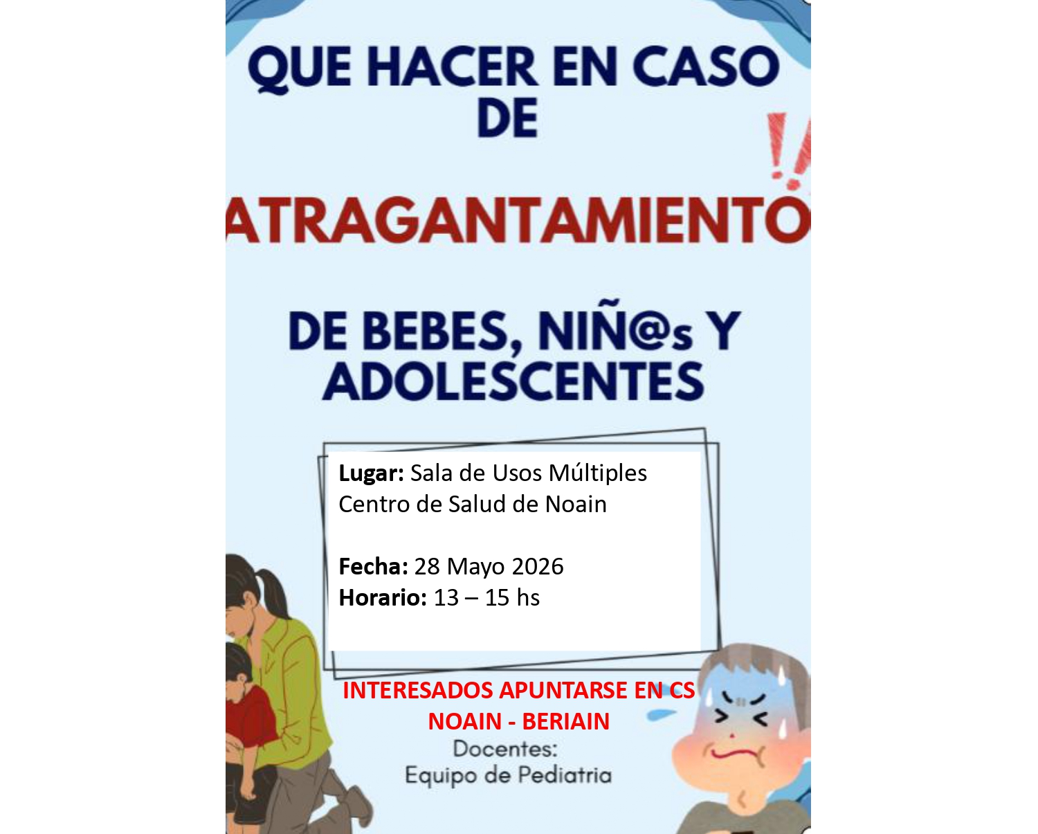 TALLER CONTRA ATRAGANTAMIENTOS EN EL CENTRO DE SALUD DE NOAIN