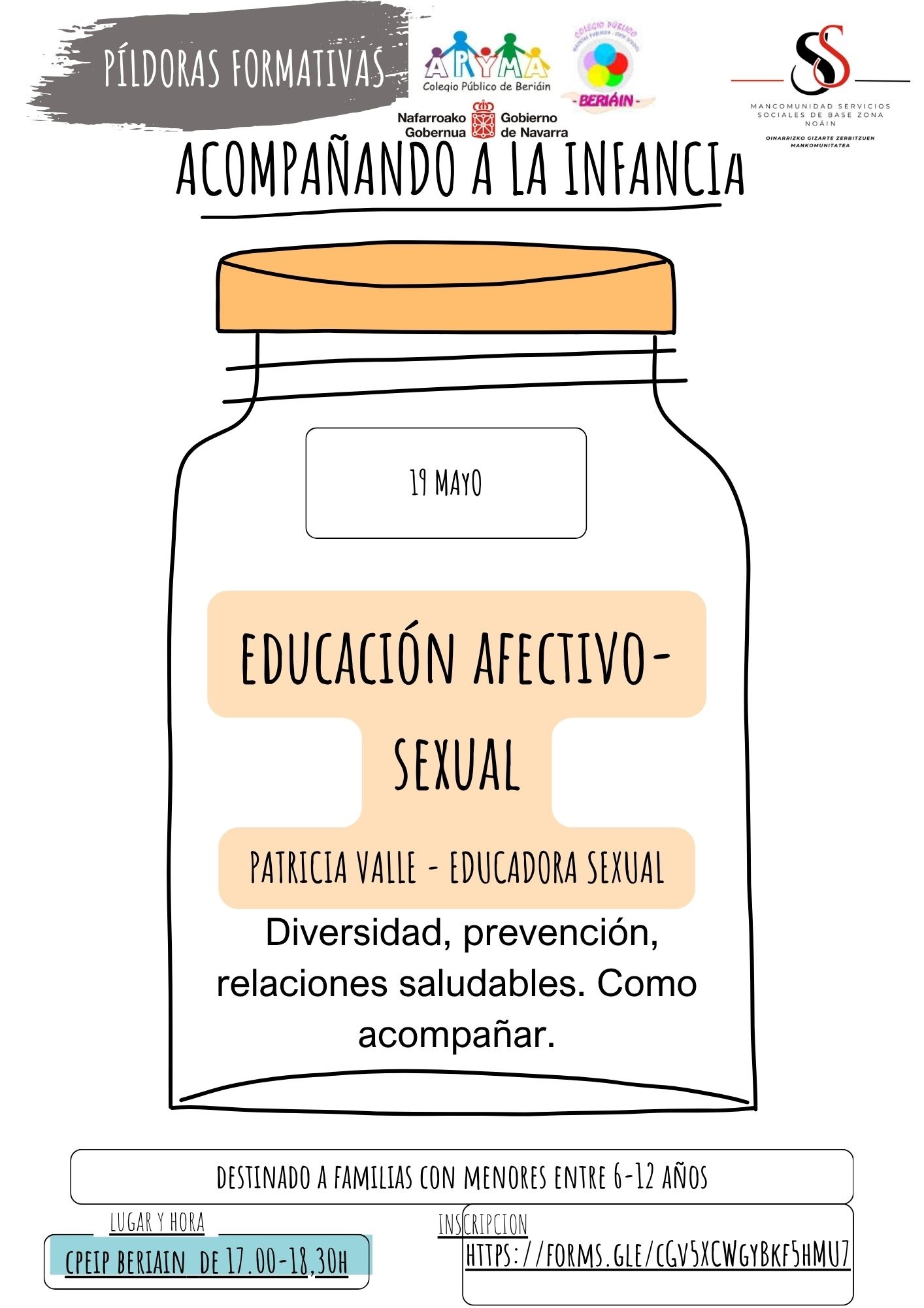 NUEVA PÍLDORA FORMATIVA SOBRE EDUCACIÓN AFECTIVO-SEXUAL EL 19 DE MAYO