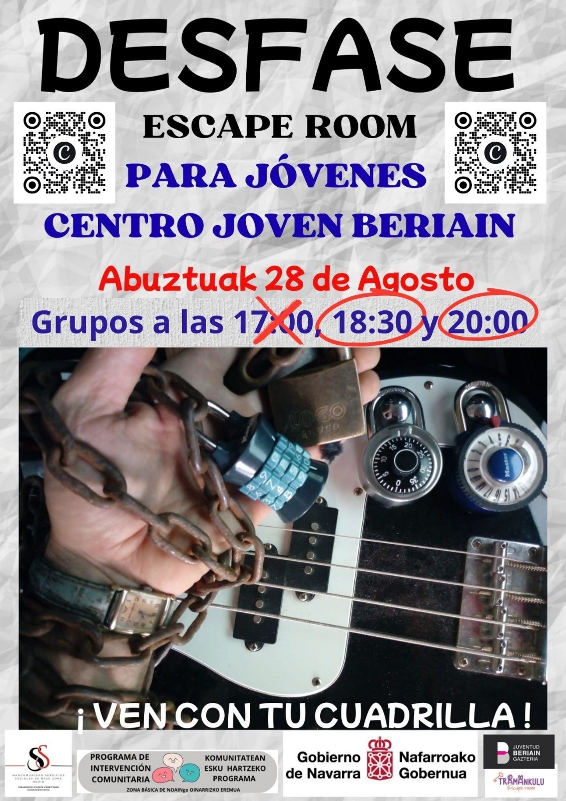 ESCAPE ROOM PARA JÓVENES EN BERIAIN